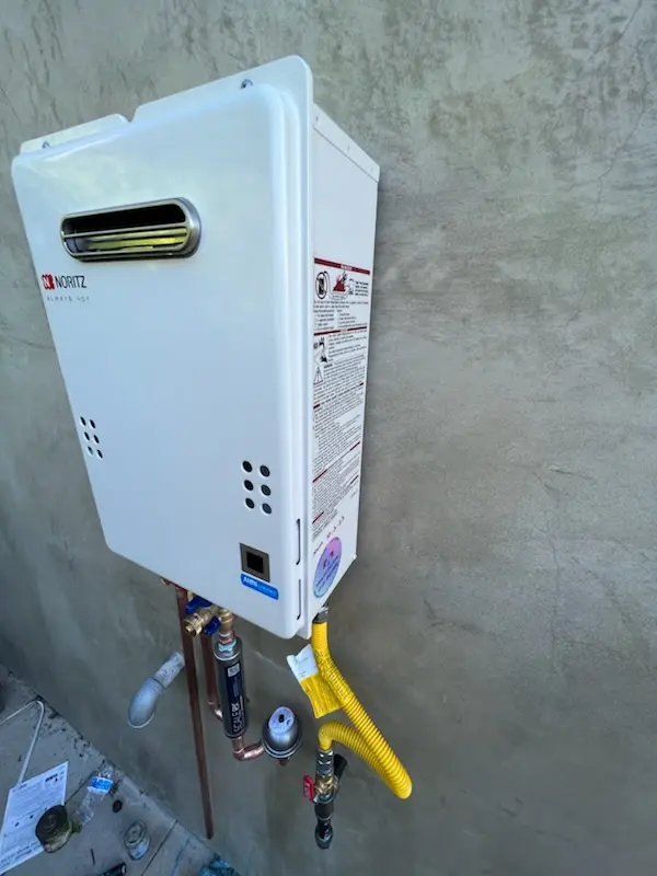 Tankless water heater installation for Bentwood homes